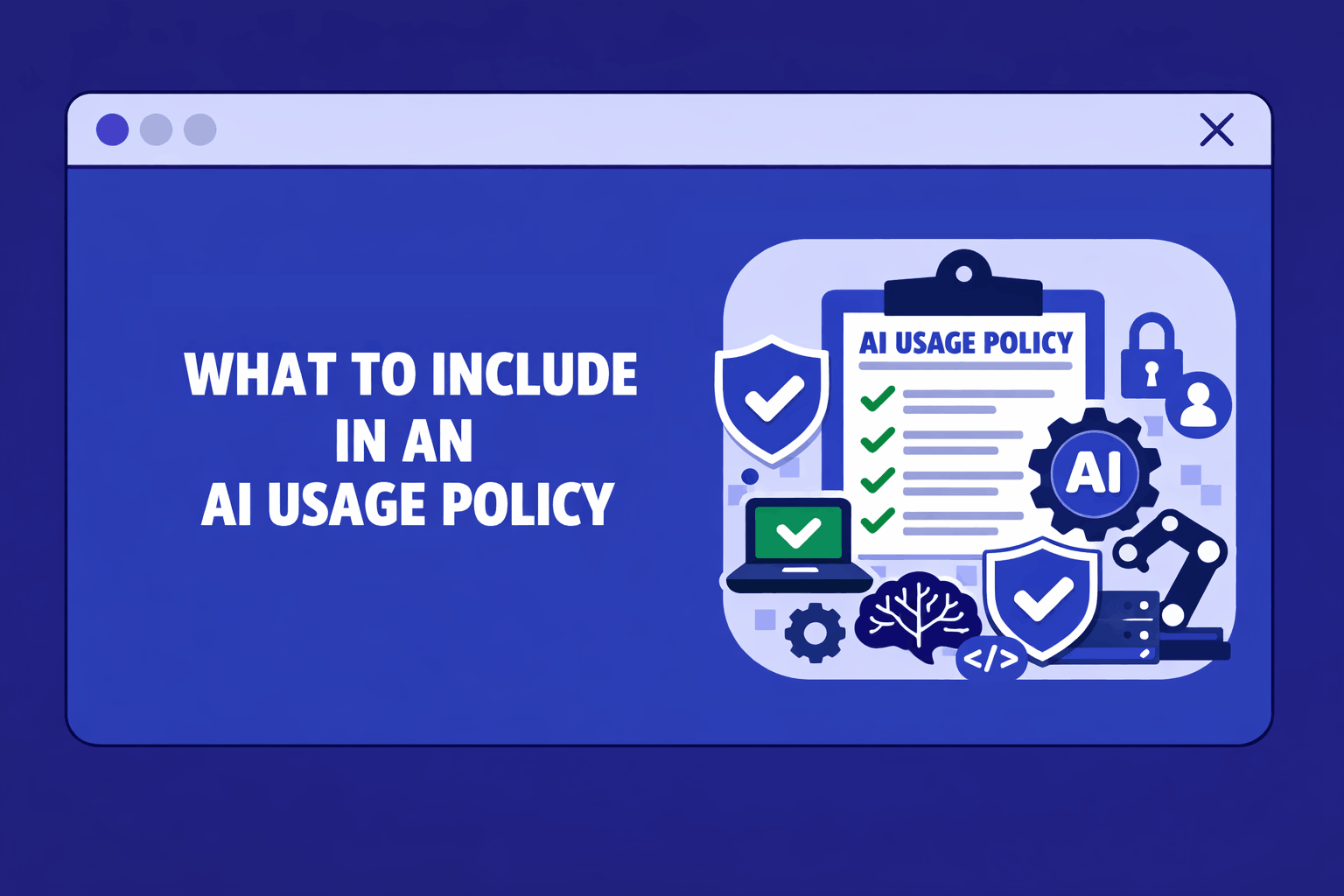 AI usage policy checklist illustration